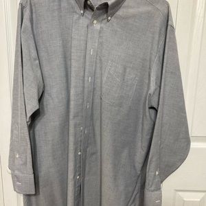 Stafford Gray dress shirt long sleeve size 18” neck